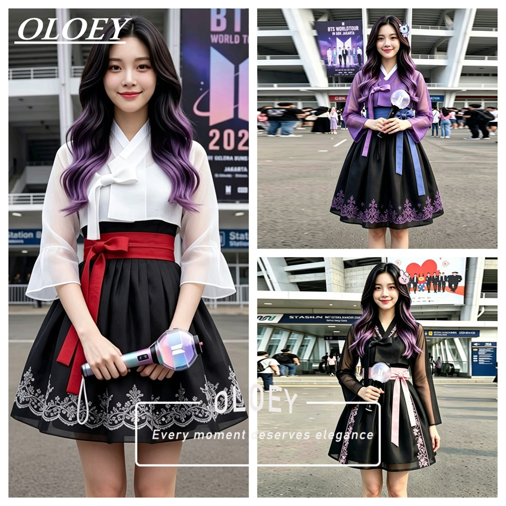 Modern Korean Lifestyle - OLOEY Robe de spectacle Hanbok courte