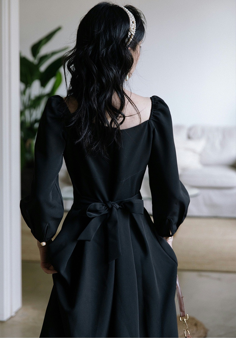 Robe à col carré et manches lo - Modern Korean Lifestyle avis et prix